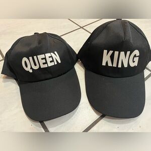Black Queen and King Caps